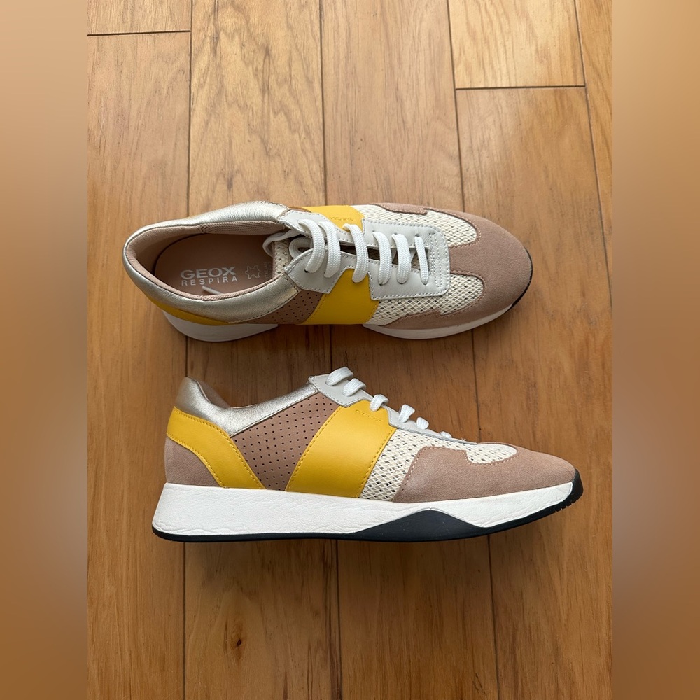 Geox Suzzie Suede & Mesh Sneakers, Size 8
